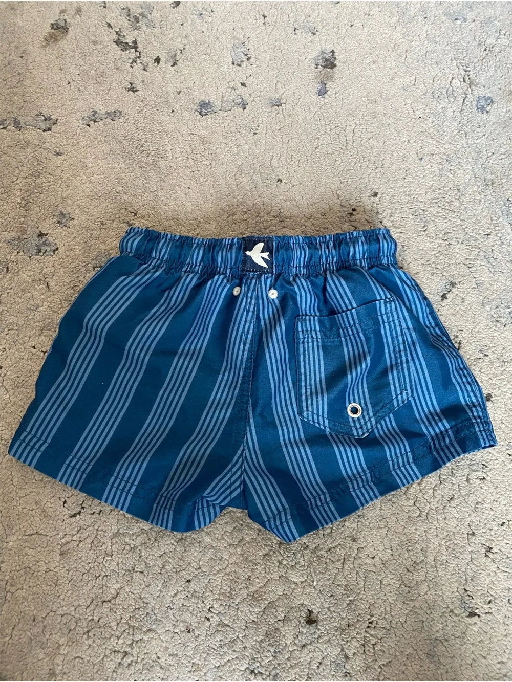 Zara Blue Striped Kids Swim Shorts Sz 3 years